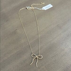 Park Lane Gold Bow Pendant Necklace